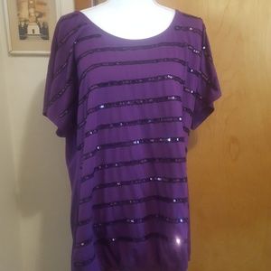 Purple Sequin Top